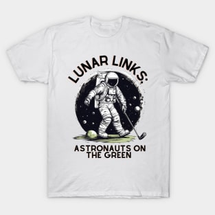 Lunar Links: Astronauts on the Green Astronaut Golf T-Shirt